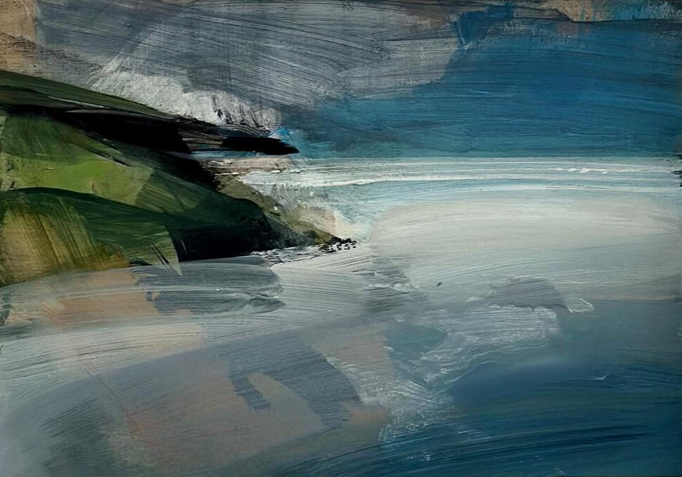 Berry Head Acrylic on board (framed) 37cm x 27cm Available
